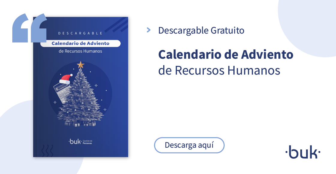 Descargable Calendario de Adviento de Recursos Humanos by Buk
